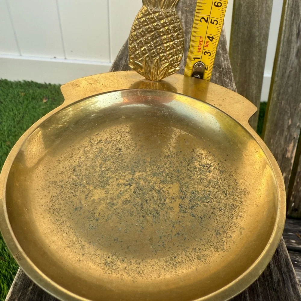 Solid Brass Candy Bowl‎ Ring Jewelry Dish 5.5” Gold